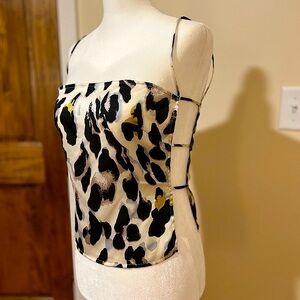 superdown “Kait Cut Out Cami Top” in leopard print - size S